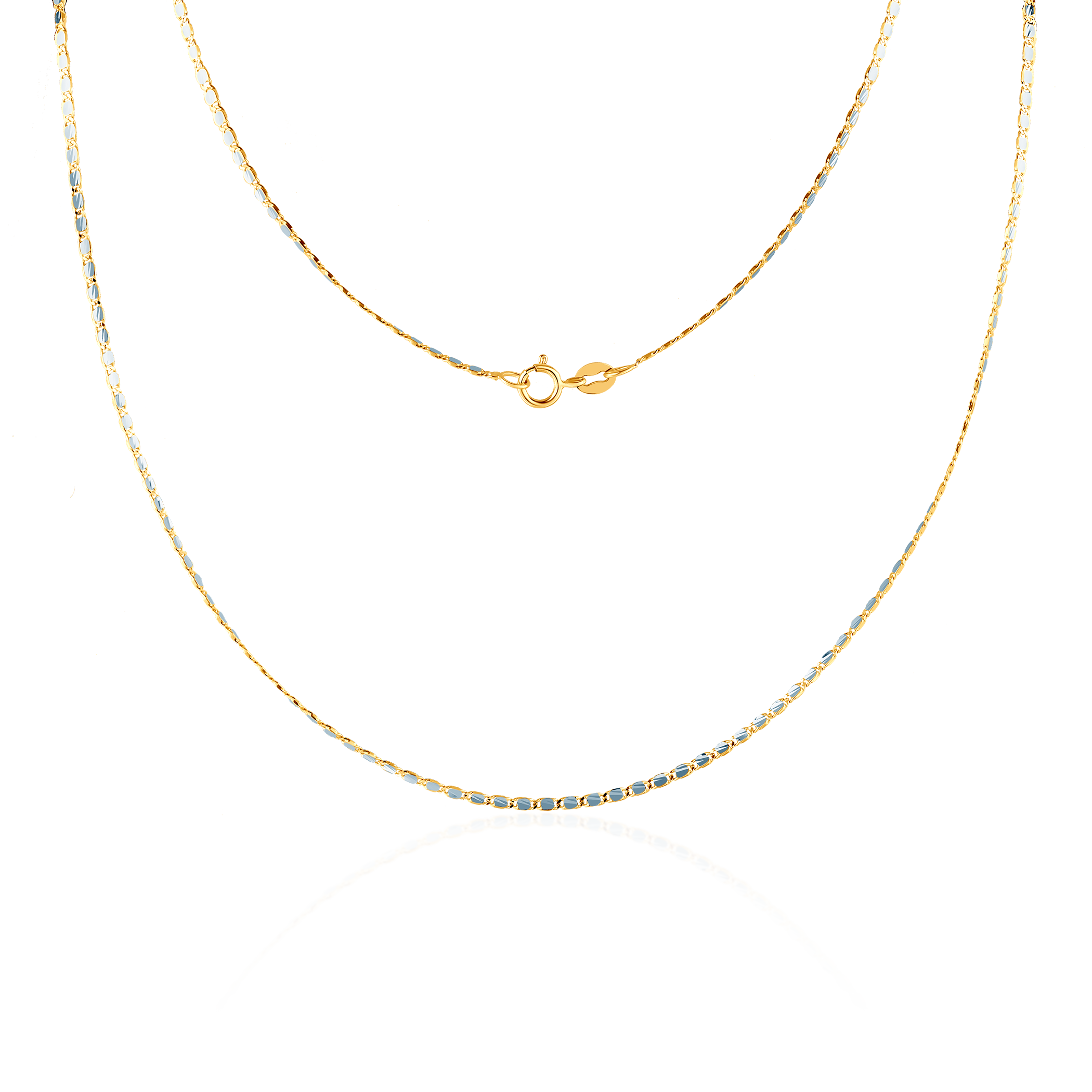 SAVICKI chain 1.6mm: two-tone 585 gold, plates