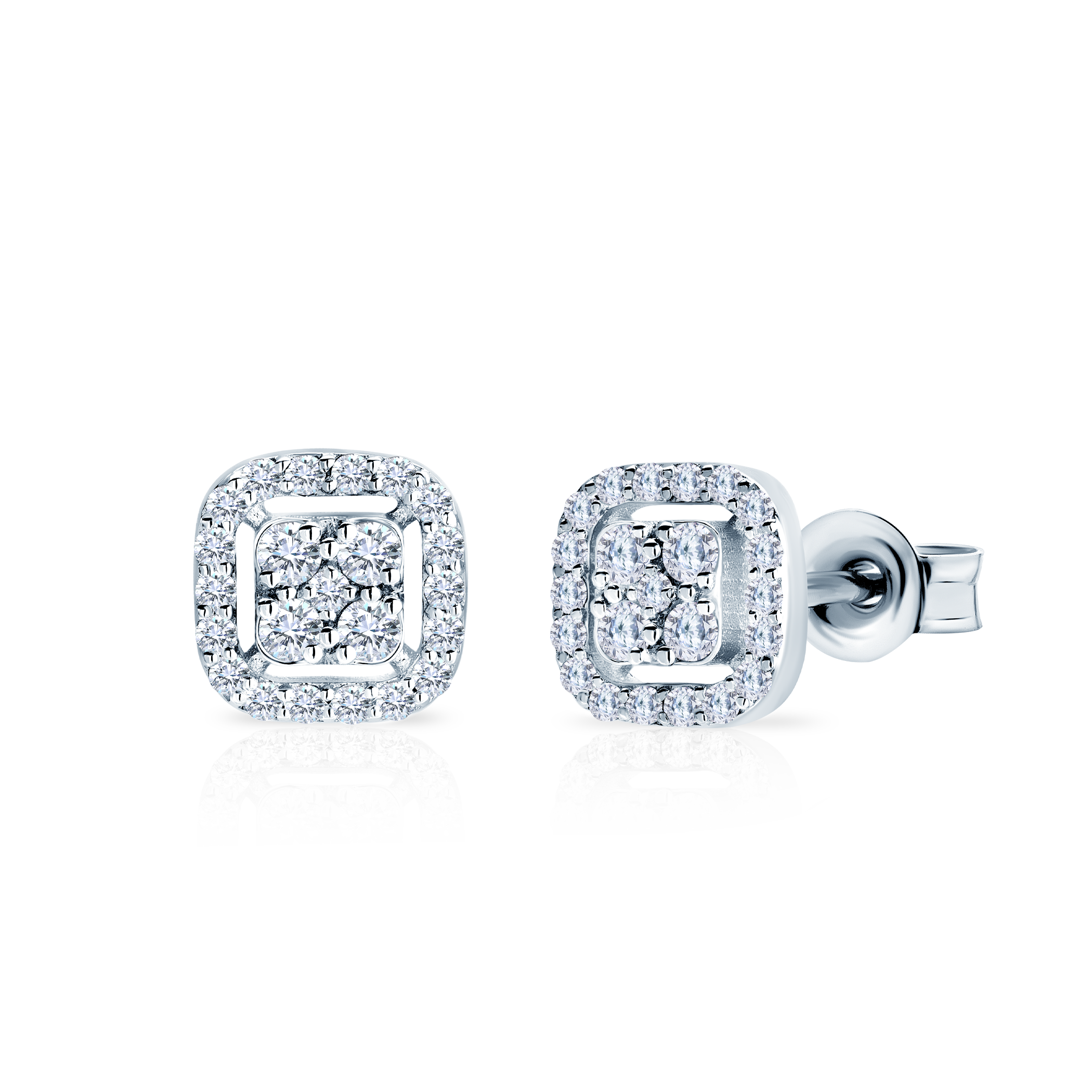 Сережки Savicki: біле золото, діаманти