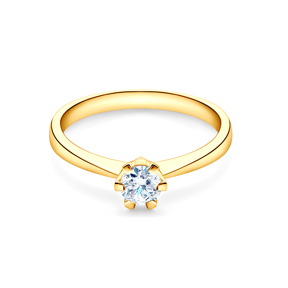 Каблучка для заручин SAVICKI: золото, діамант