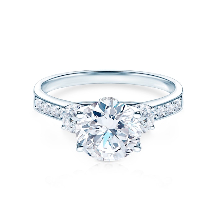 Álom eljegyzési gyűrű: fehér arany, gyémántok