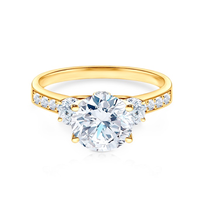 Álom eljegyzési gyűrű: arany, gyémánt