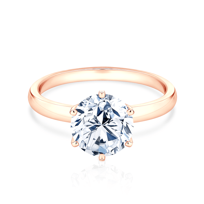 SAVICKI eljegyzési gyűrű: rózsaarany és gyémánt