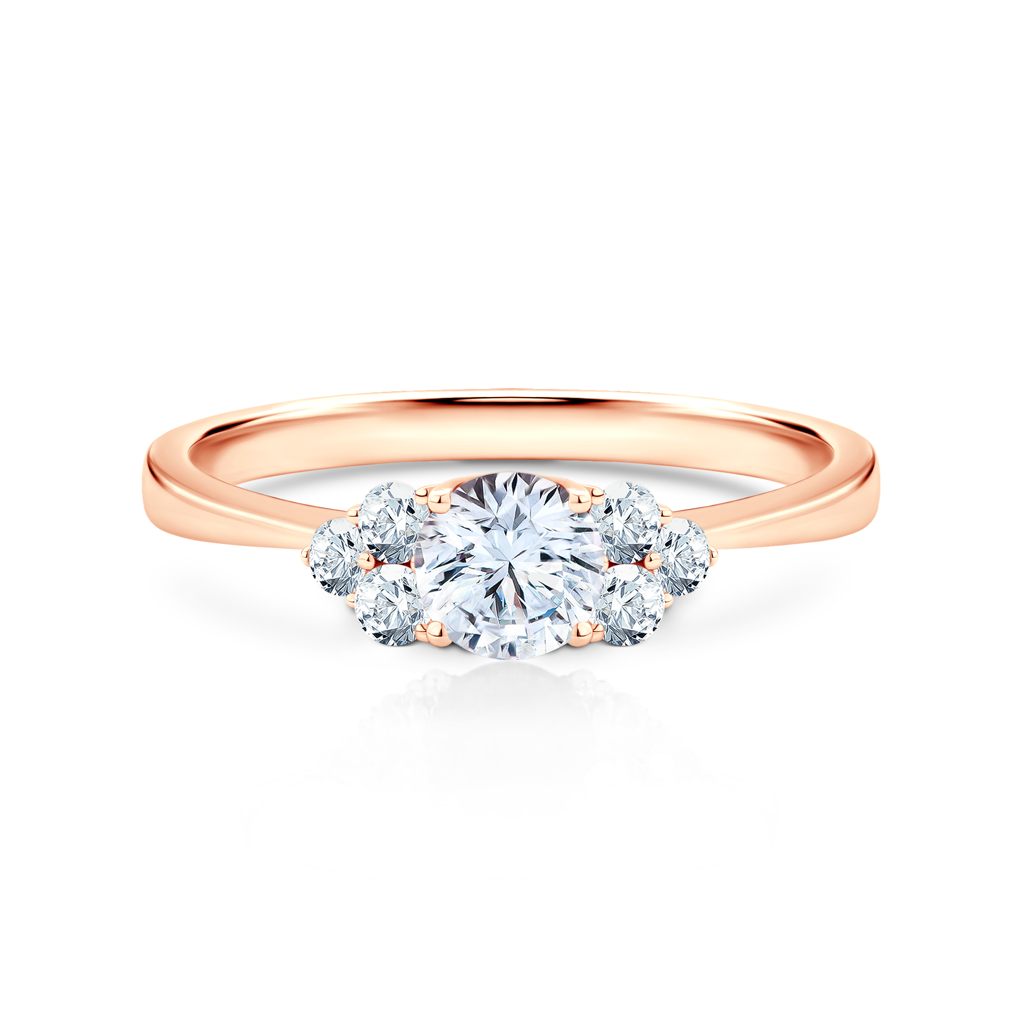 Zaručnički prsten Fairytale: ružičasto zlato, bijeli safir