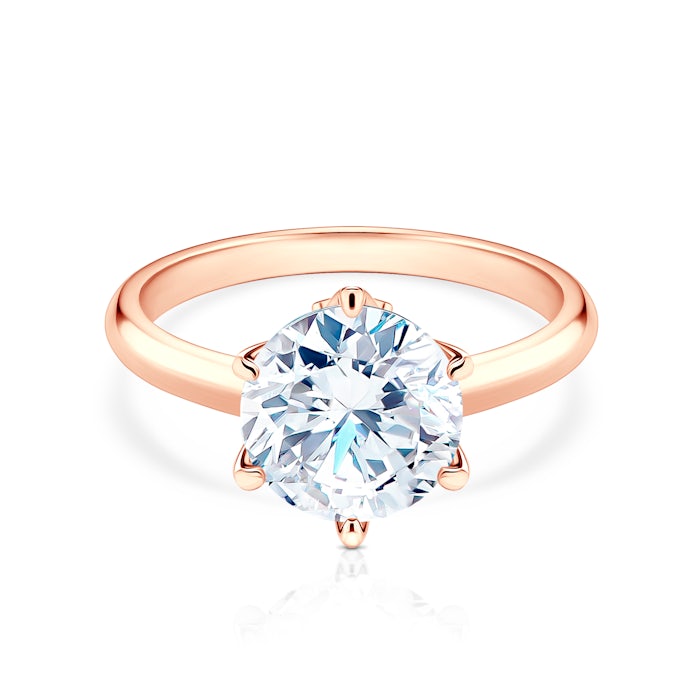 Каблучка для заручин The Journey: двоколірне золото, діамант 