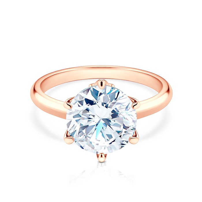 Inel de logodnă The Journey: aur bicolor, diamant