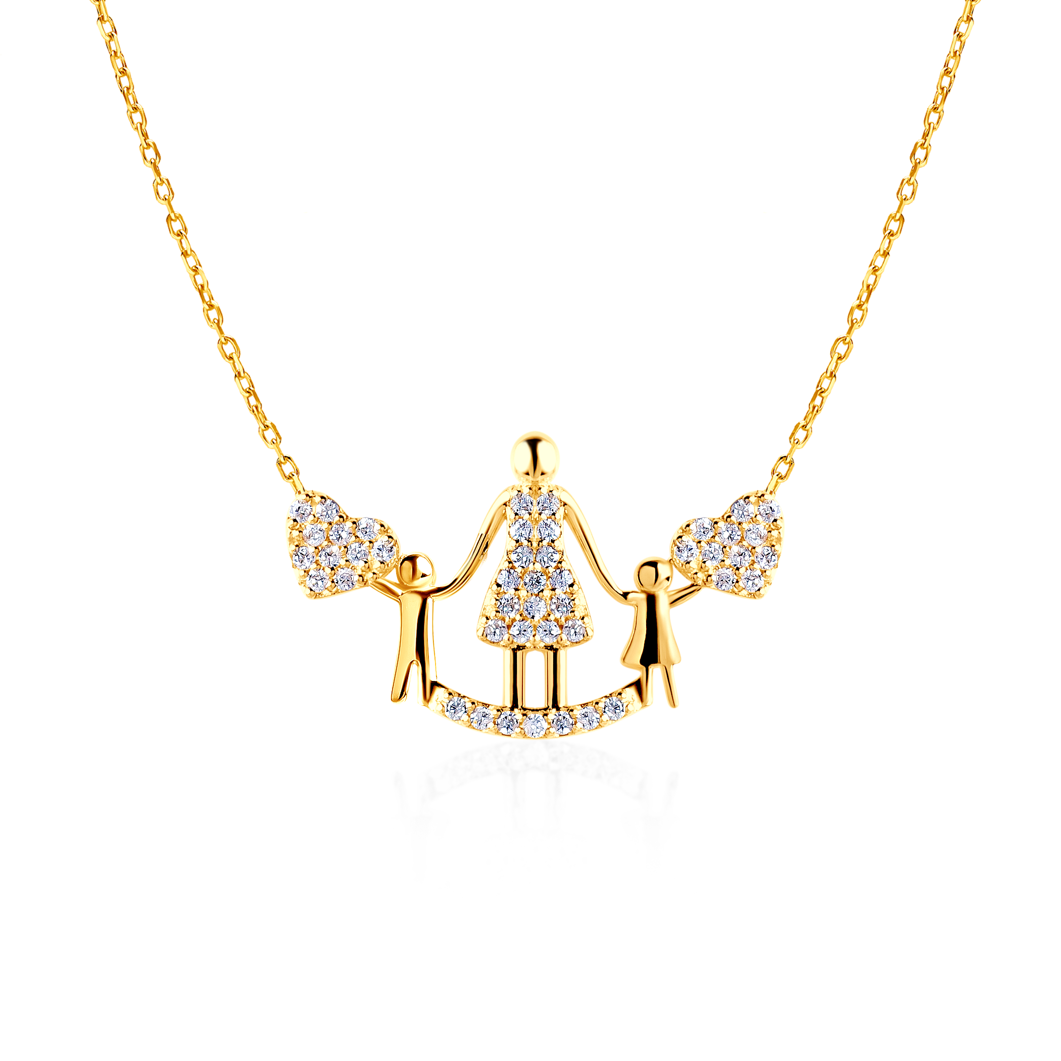 Ogrlica srce, za mamu Savicki: zlato, dijamanti