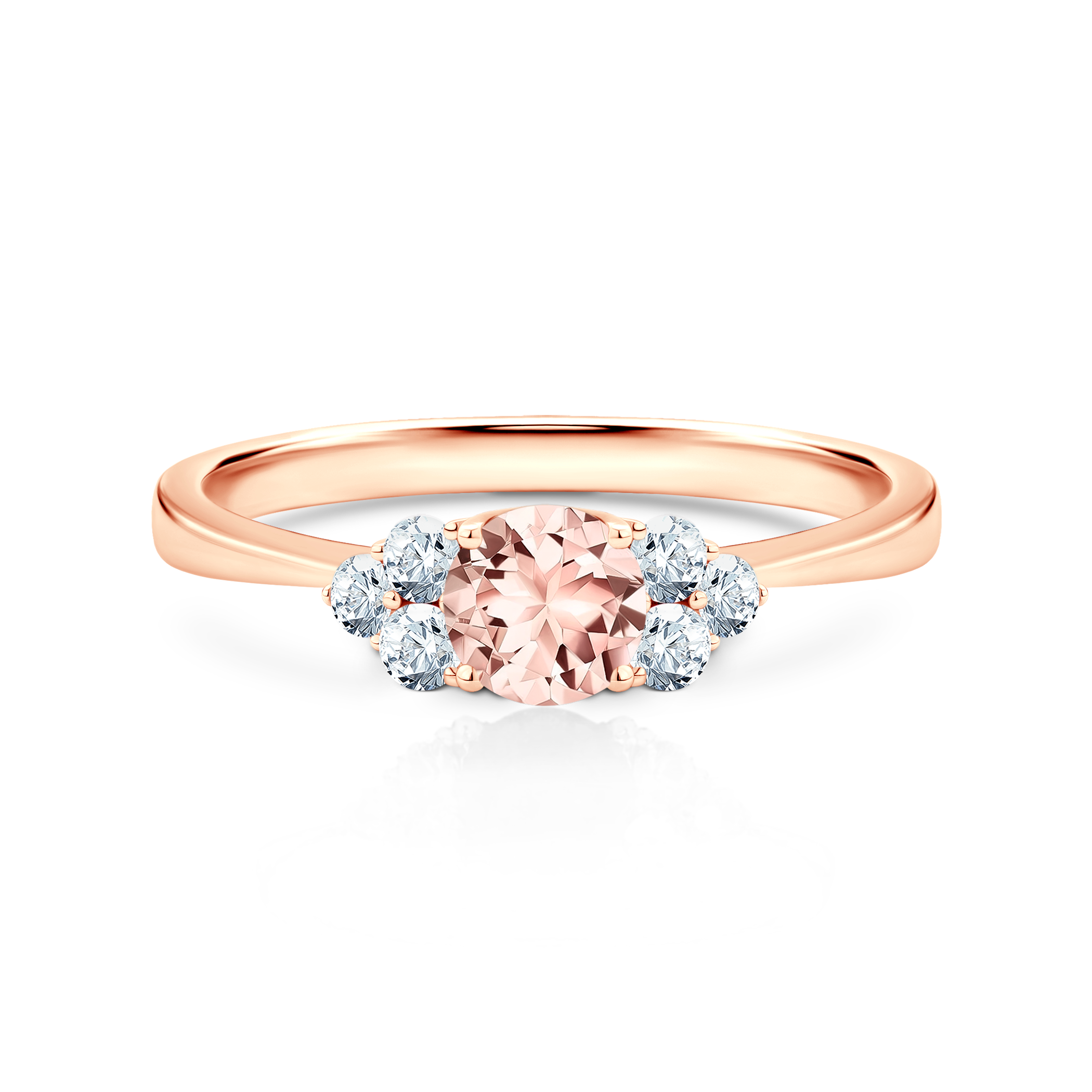 Каблучка для заручин Fairytale: рожеве золото, морганіт 