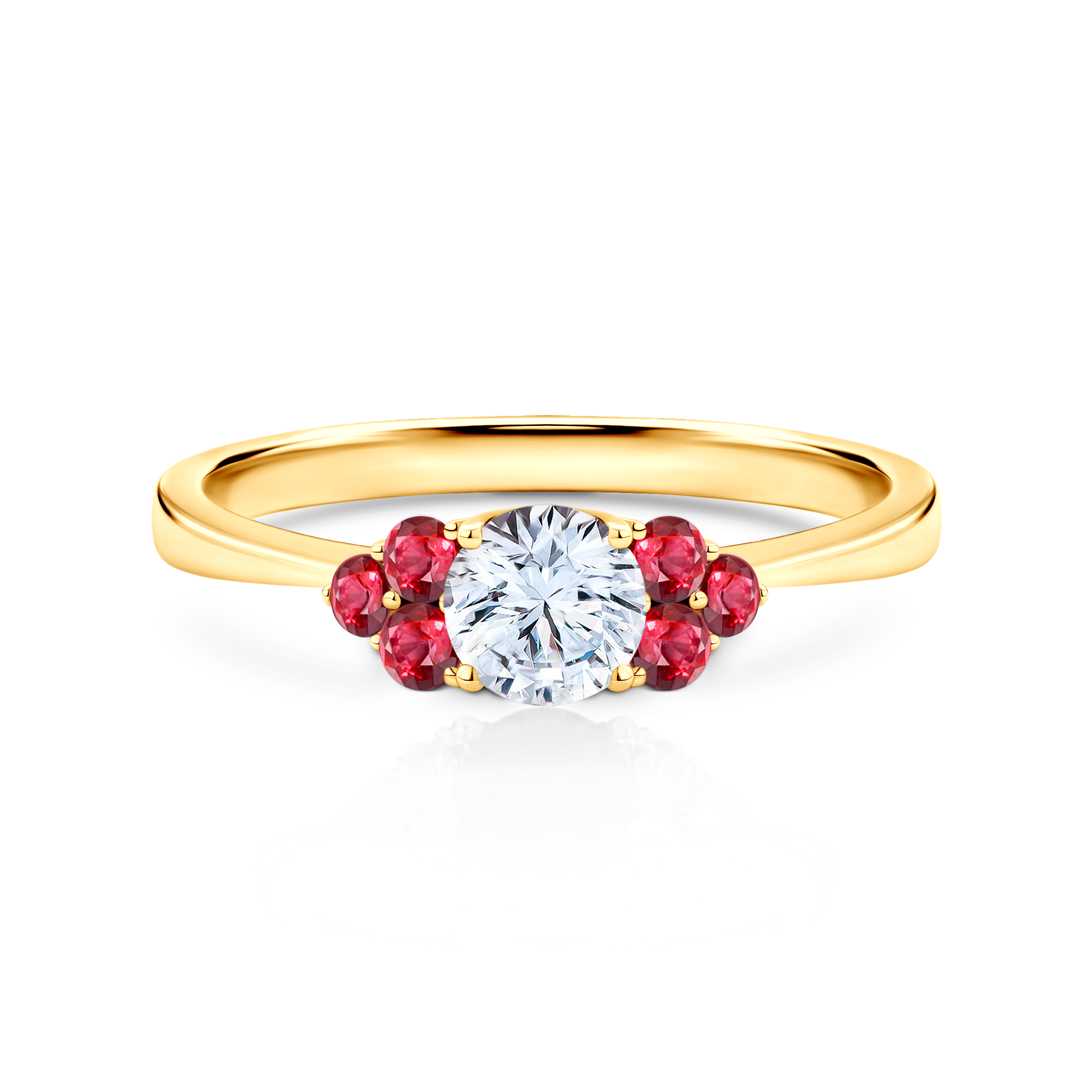 Δαχτυλίδι αρραβώνων Fairytale: χρυσός, λευκό ζαφείρι