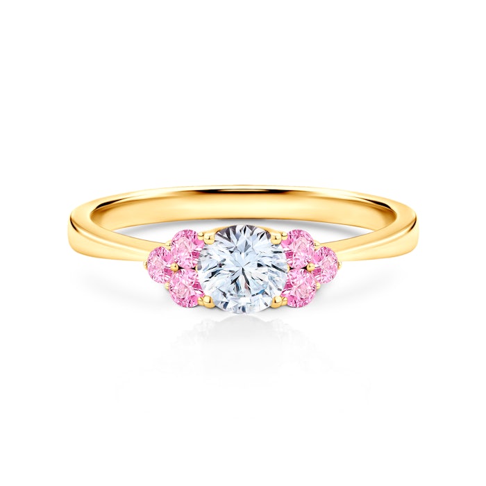 Inel de logodnă Fairytale: aur, safir alb