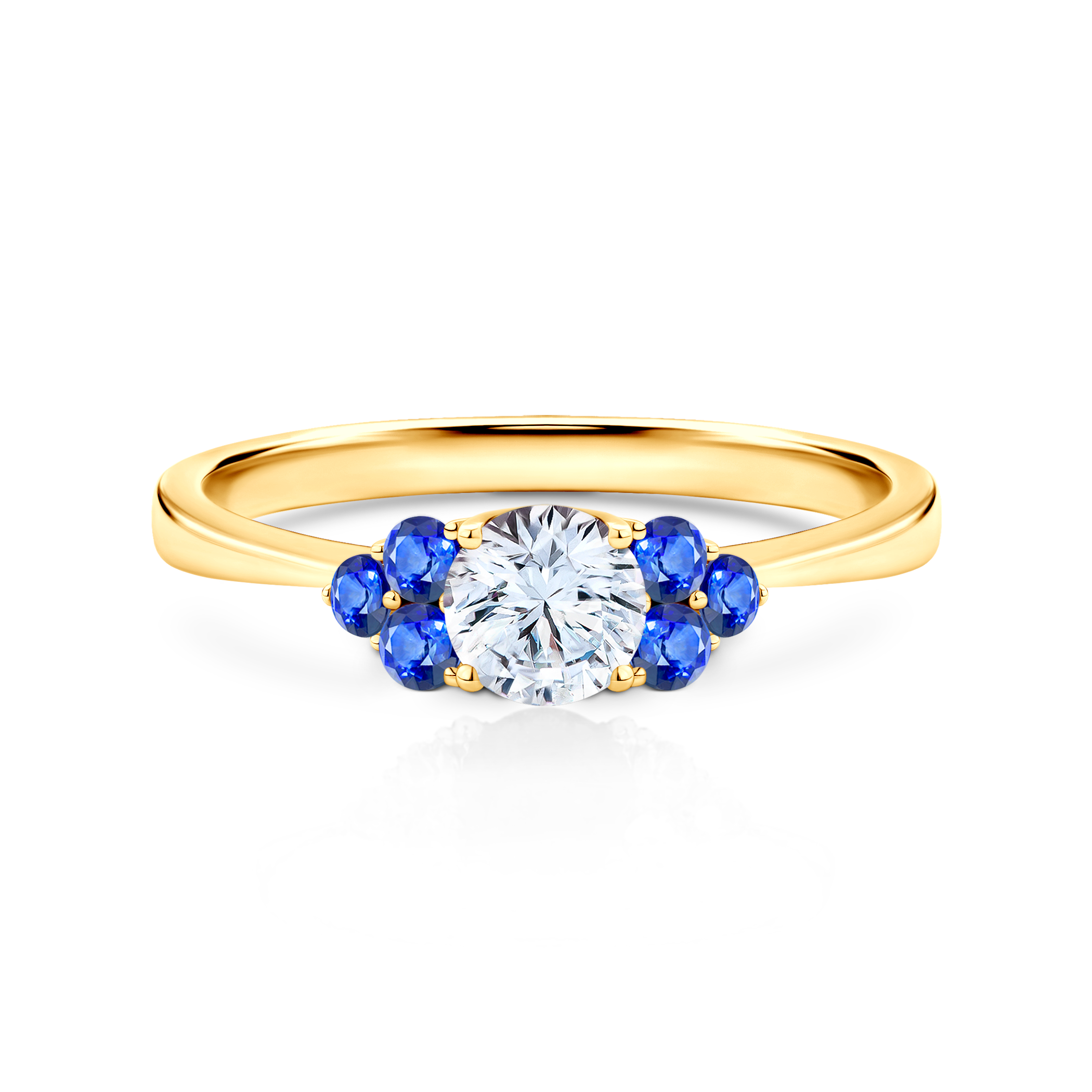 Δαχτυλίδι αρραβώνων Fairytale: χρυσός, λευκό ζαφείρι