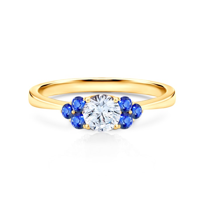 Inel de logodnă Fairytale: aur, safir alb