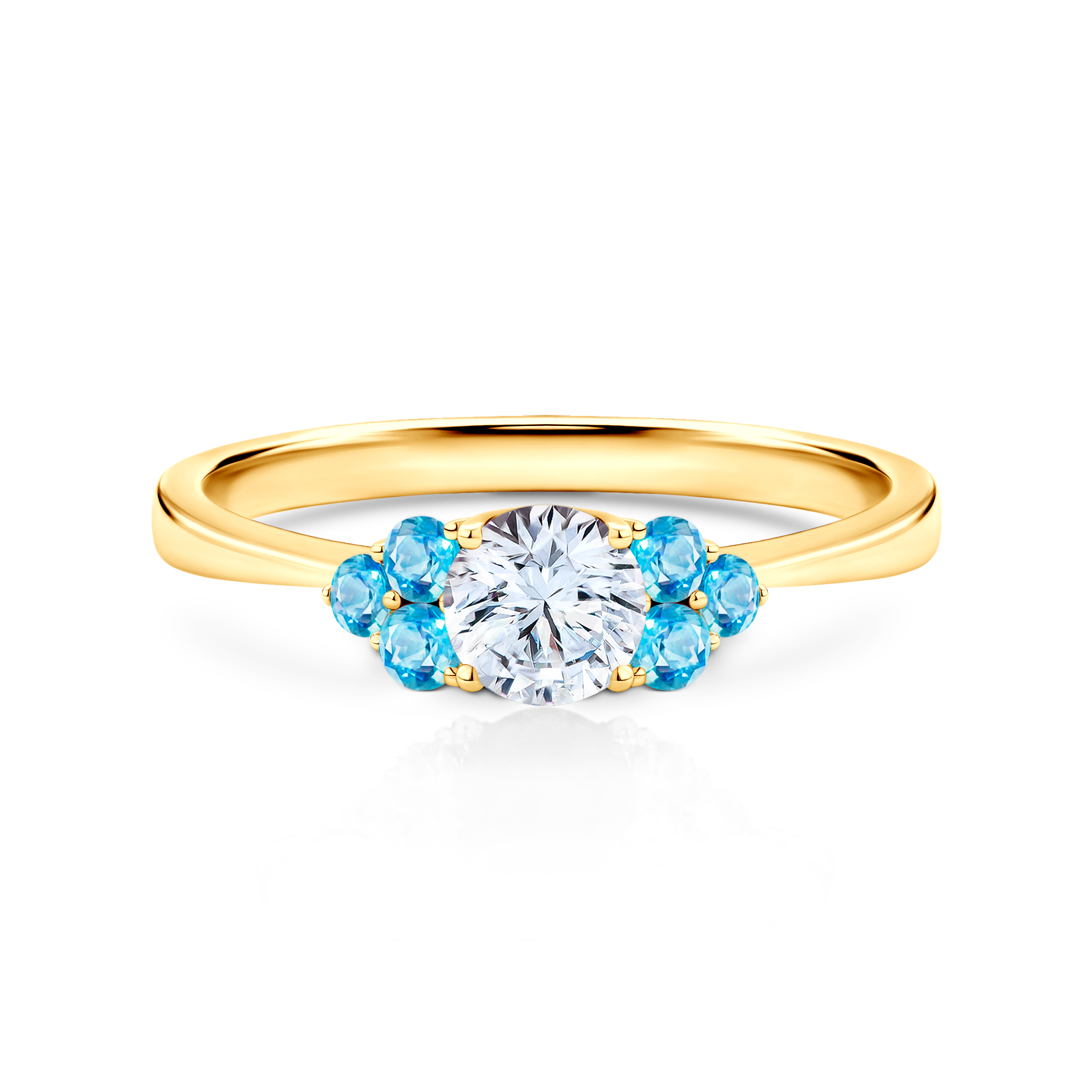 Δαχτυλίδι αρραβώνων Fairytale: χρυσός, λευκό ζαφείρι