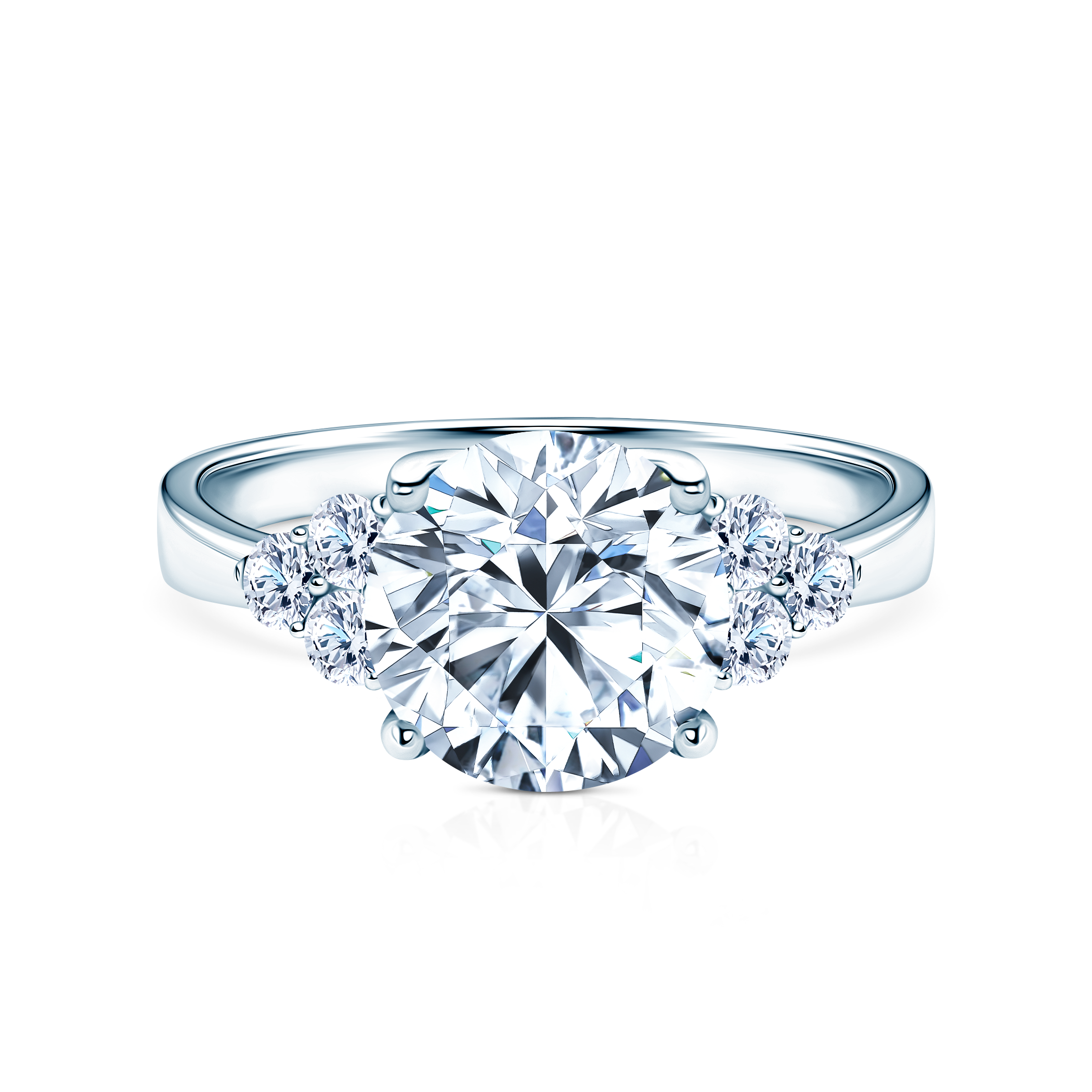 Zaručnički prsten Fairytail: bijelo zlato, dijamant