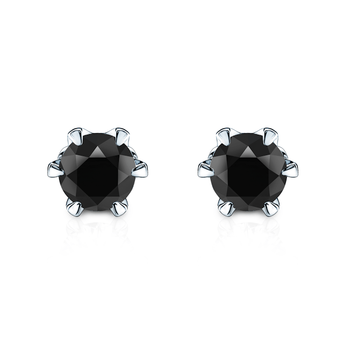 The Journey fülbevaló: fehérarany fekete gyémántokkal