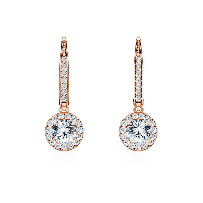 Savicki fülbevaló: arany fehér zafírokkal és gyémántokkal