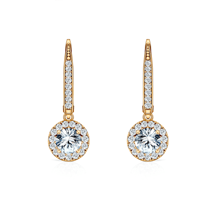 Savicki fülbevaló: fehérarany fehér zafírokkal és gyémántokkal