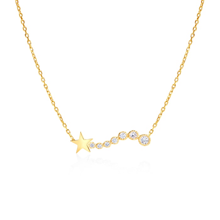 Savicki csillagos nyaklánc: arany, gyémántok