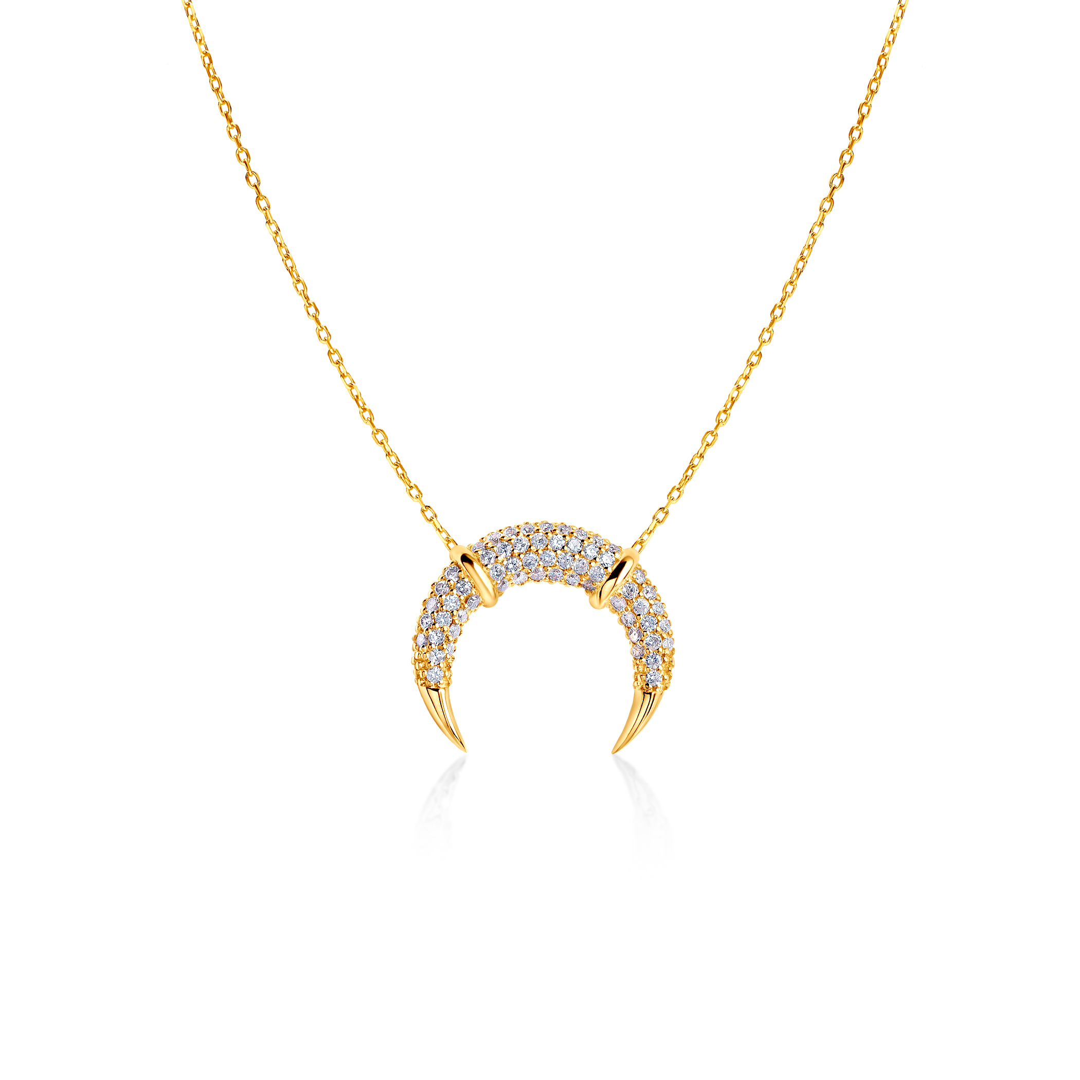 Κολιέ Savicki με φεγγάρι: χρυσό, διαμάντια