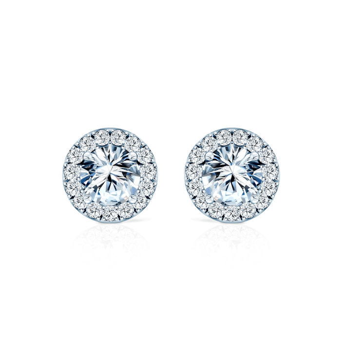 This is Love fülbevaló: fehérarany fehér zafírokkal és gyémántokkal