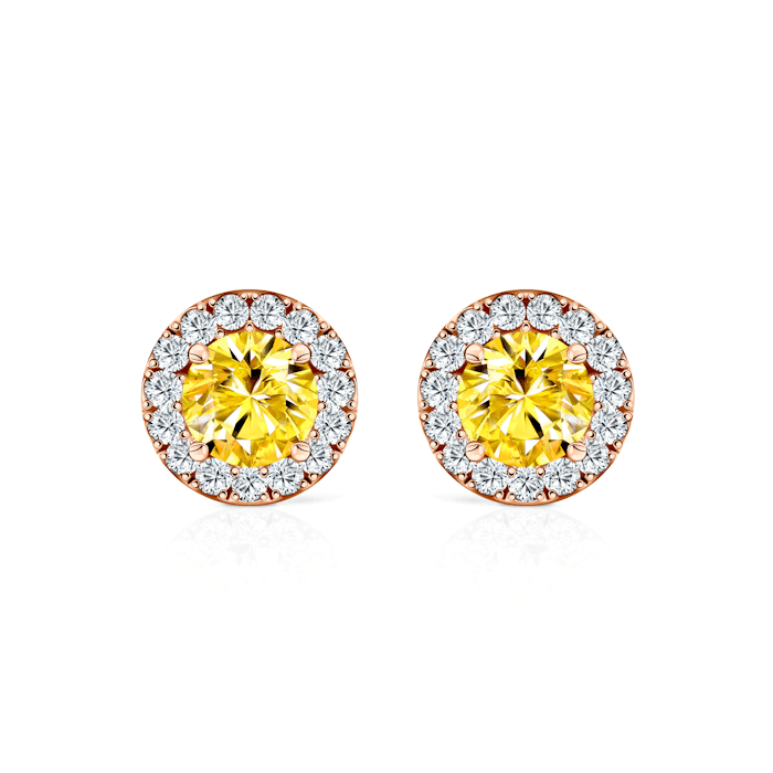 This is Love fülbevaló: rózsaarany fehér zafírokkal és gyémántokkal