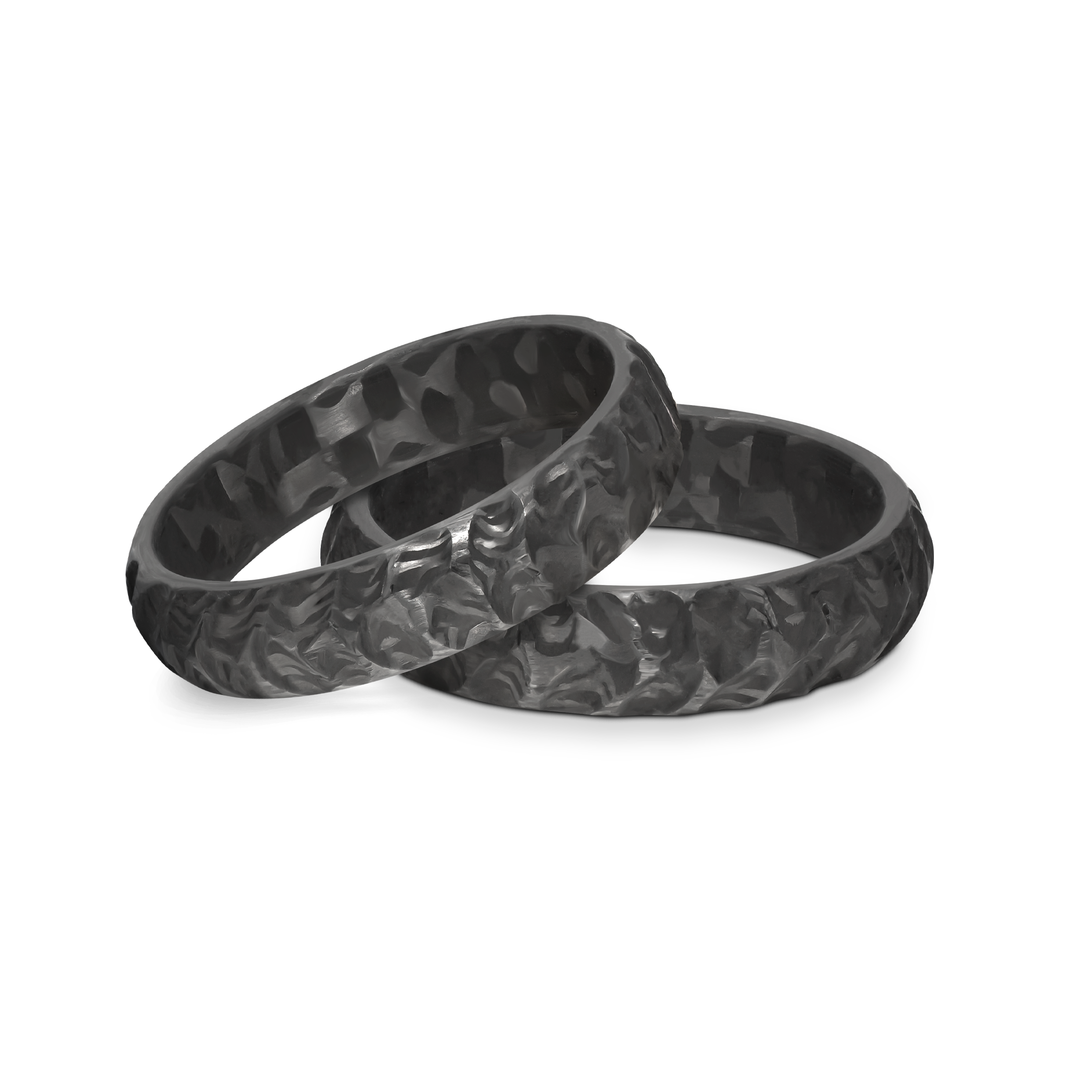 Eheringe: Carbon, Halbrund, 5 mm