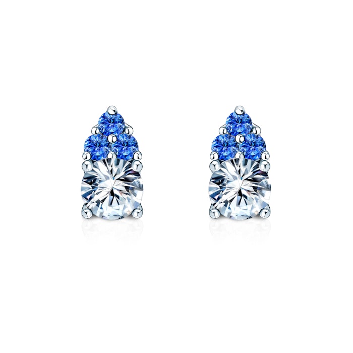 Fairytale fülbevaló: fehérarany fehér zafírokkal