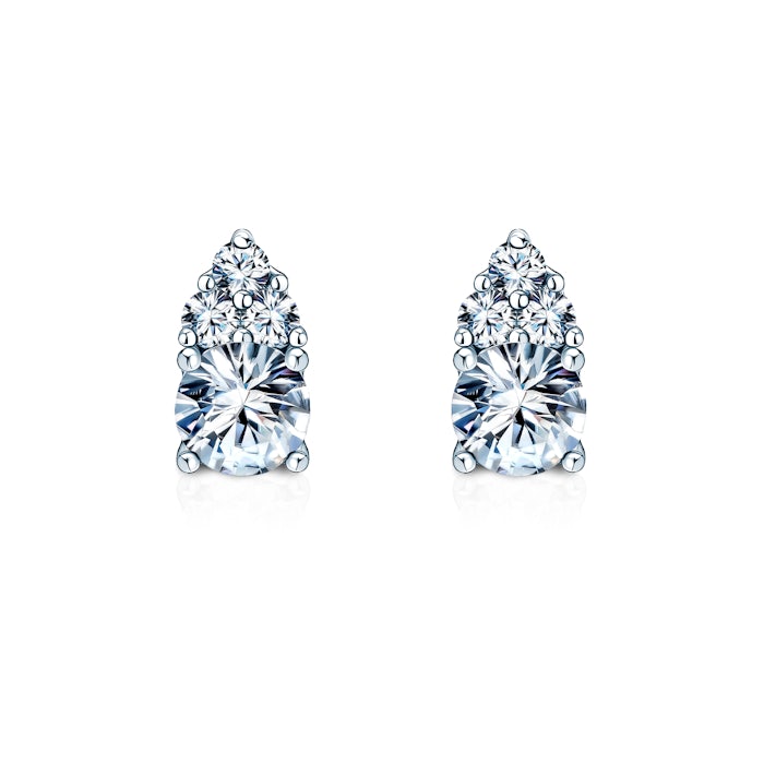 Fairytale fülbevaló: fehérarany fehér zafírokkal