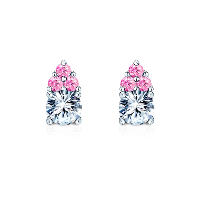 Fairytale fülbevaló: fehérarany fehér zafírokkal