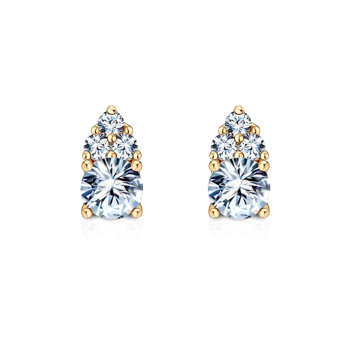 Fairytale fülbevaló: arany fehér zafírokkal