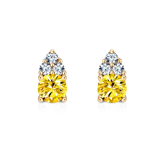 Fairytale fülbevaló: arany sárga zafírokkal