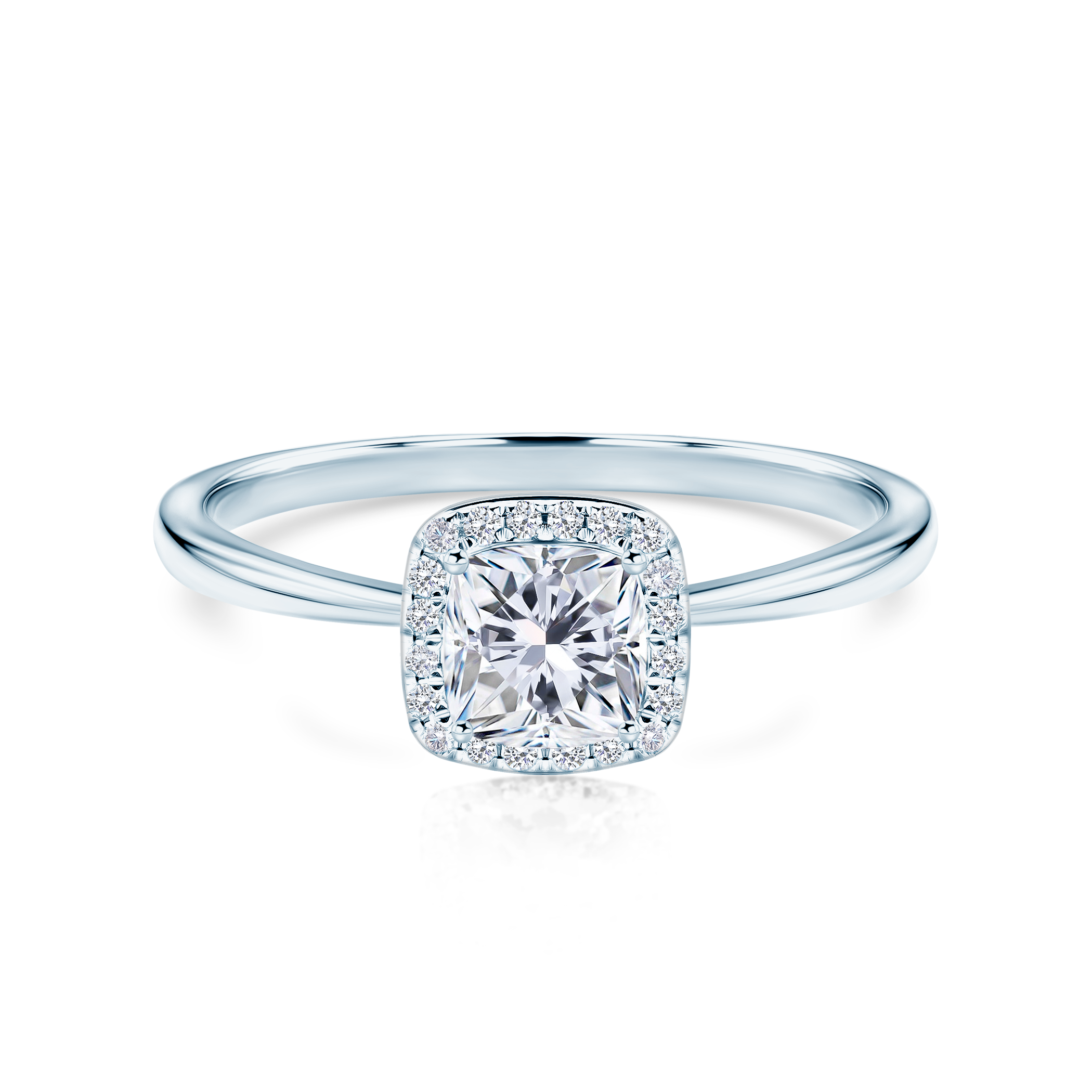 Каблучка для заручин Savicki: біле золото, діаманти