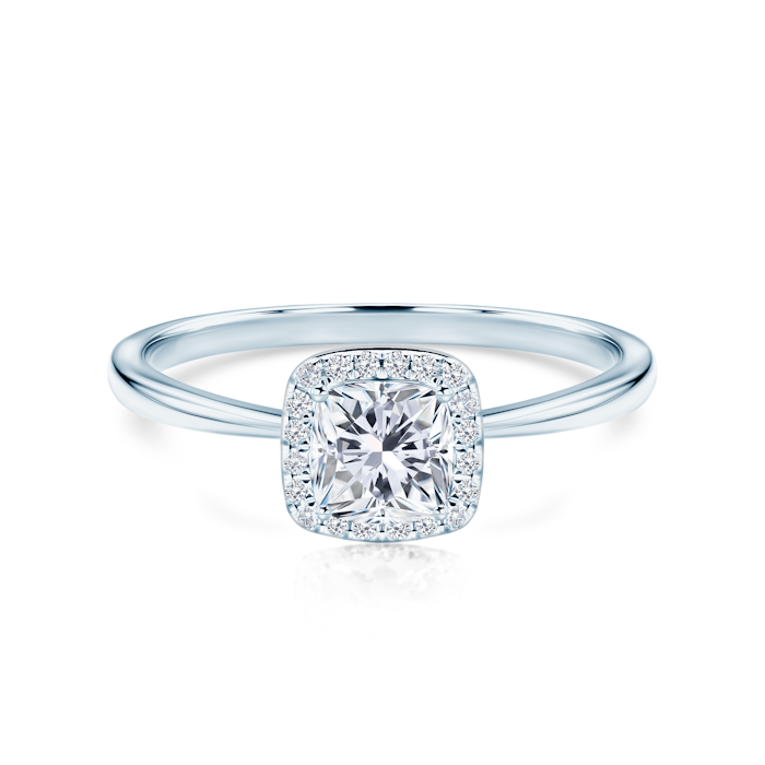SAVICKI engagement ring: white gold, diamonds