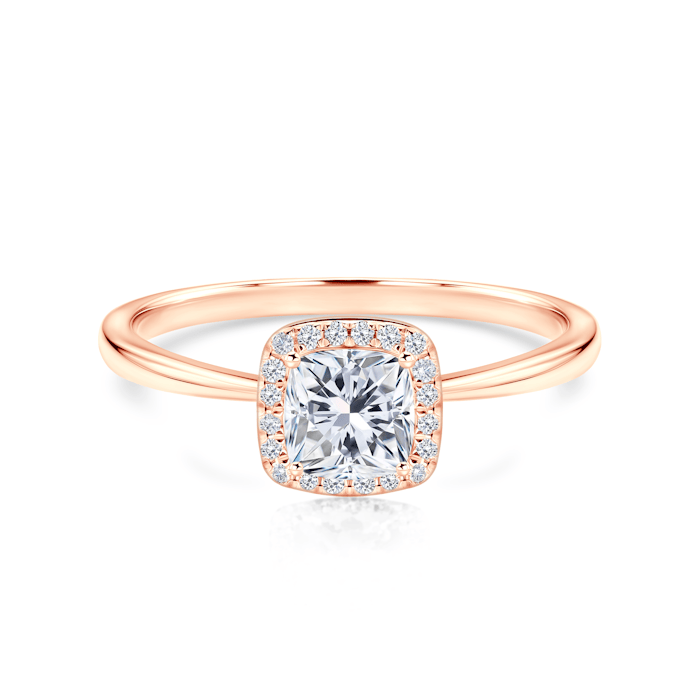 Verlobungsring Savicki: Roségold, Diamanten