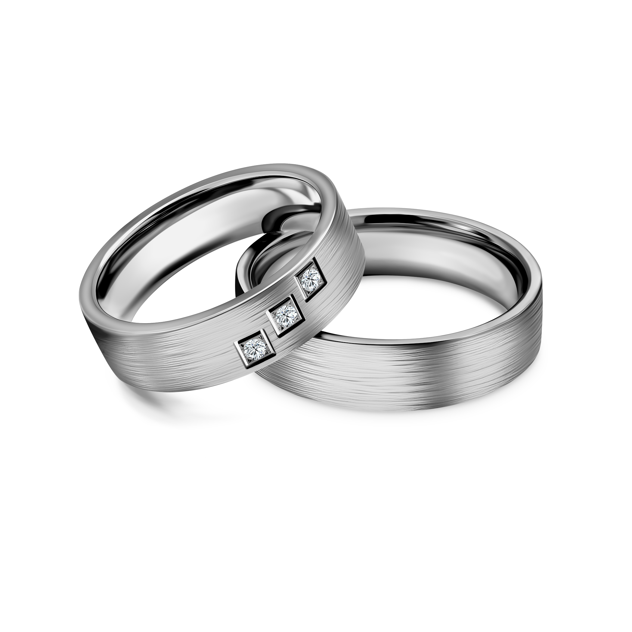 Весільні обручки: титан, плоскі, 5.5 мм