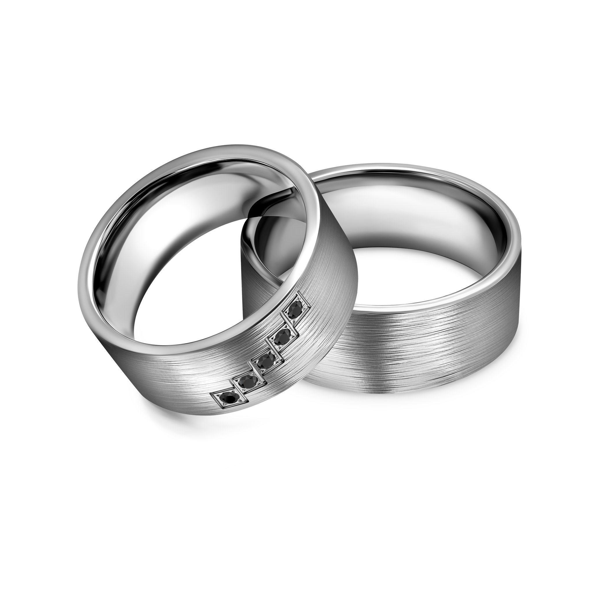 Весільні обручки: титан, плоскі, 8 мм