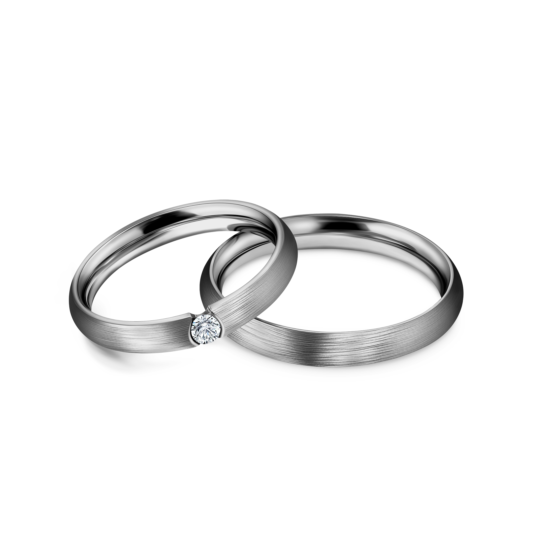 Весільні обручки: титан, круглі, 3,5 і 3 мм
