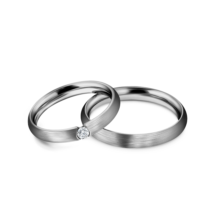 Весільні обручки: титан, круглі, 3,5 і 3 мм