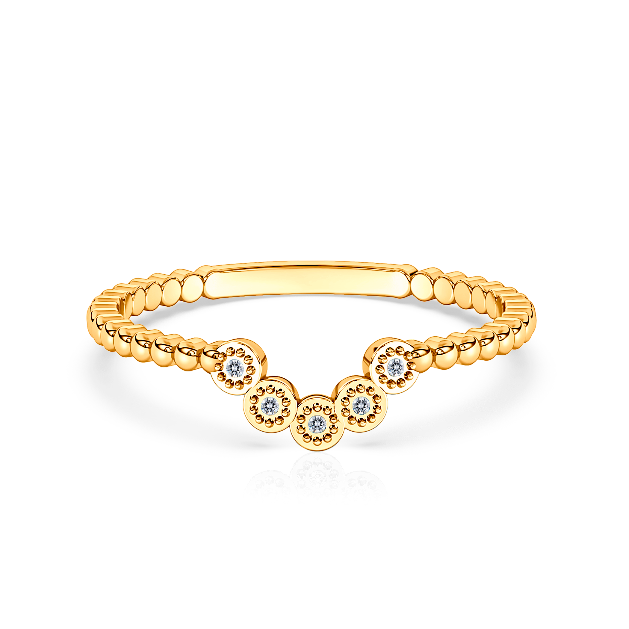 Zaručnički prsten Savicki: dvobojno zlato, dijamanti