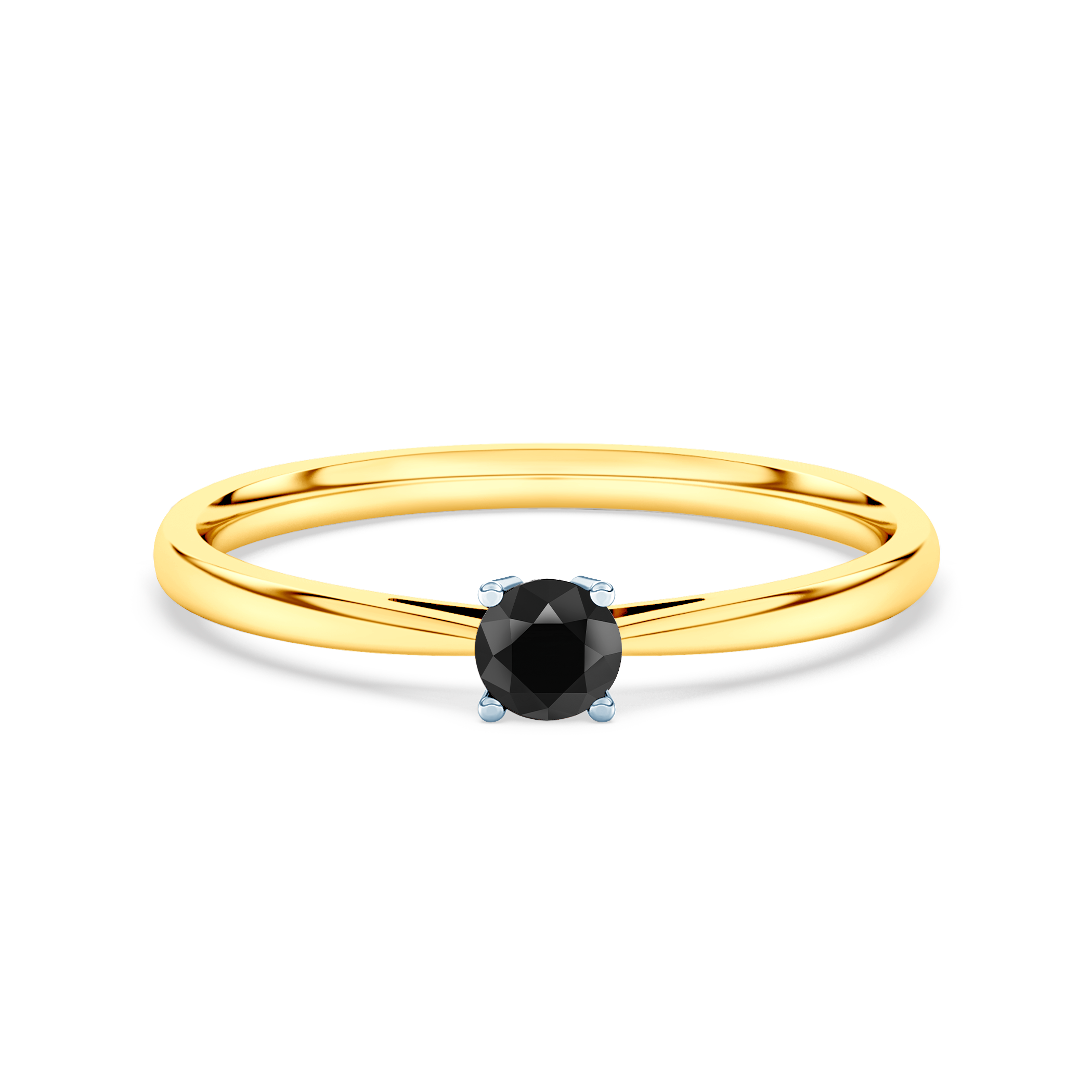 Δαχτυλίδι αρραβώνων Savicki: χρυσό, μαύρο διαμάντι