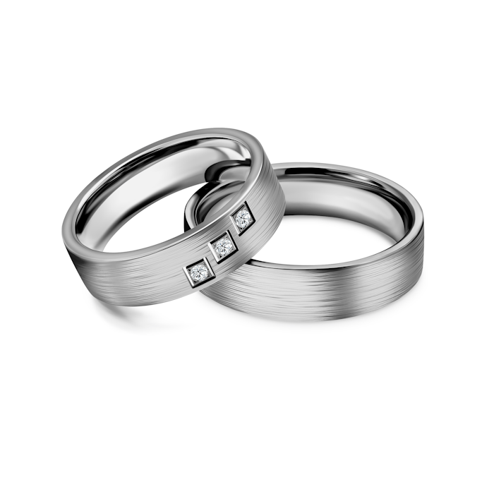 Весільні обручки: титан, плоскі, 5.5 мм