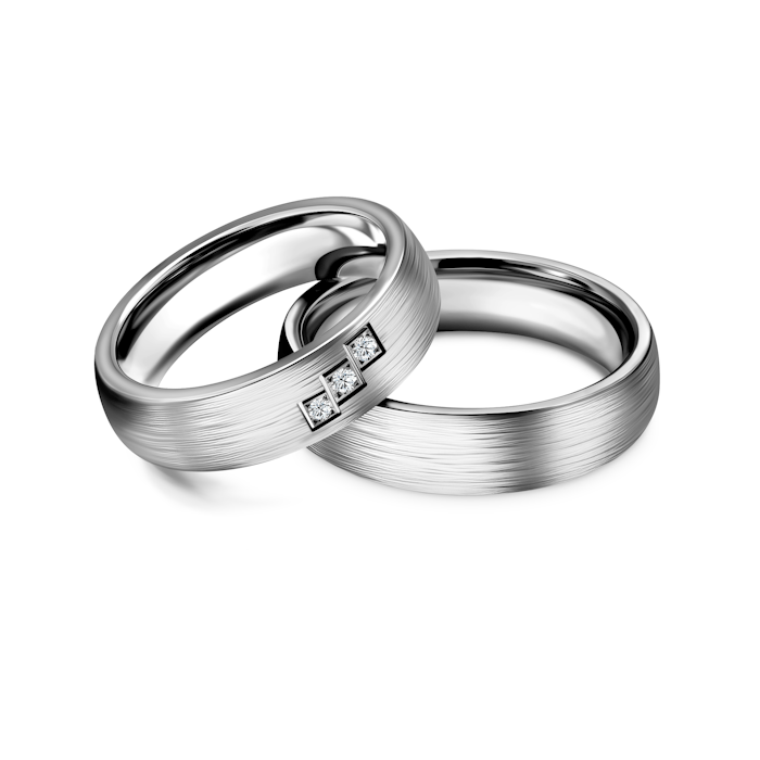 Весільні обручки: титан, напівкруглі, 5.5 мм