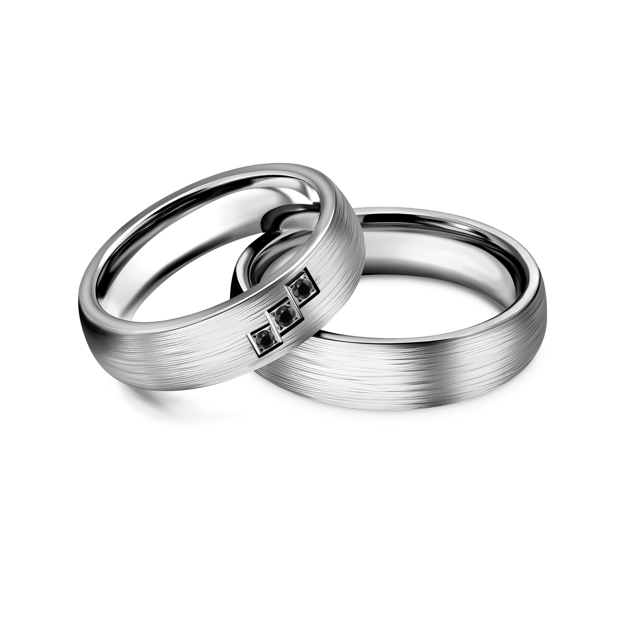Весільні обручки: титан, напівкруглі, 5.5 мм