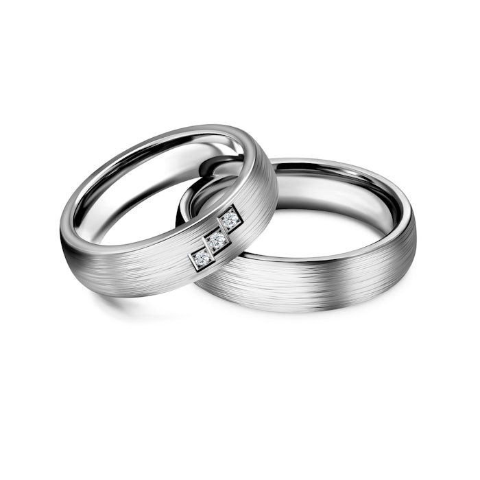 Весільні обручки: титан, напівкруглі, 5.5 мм