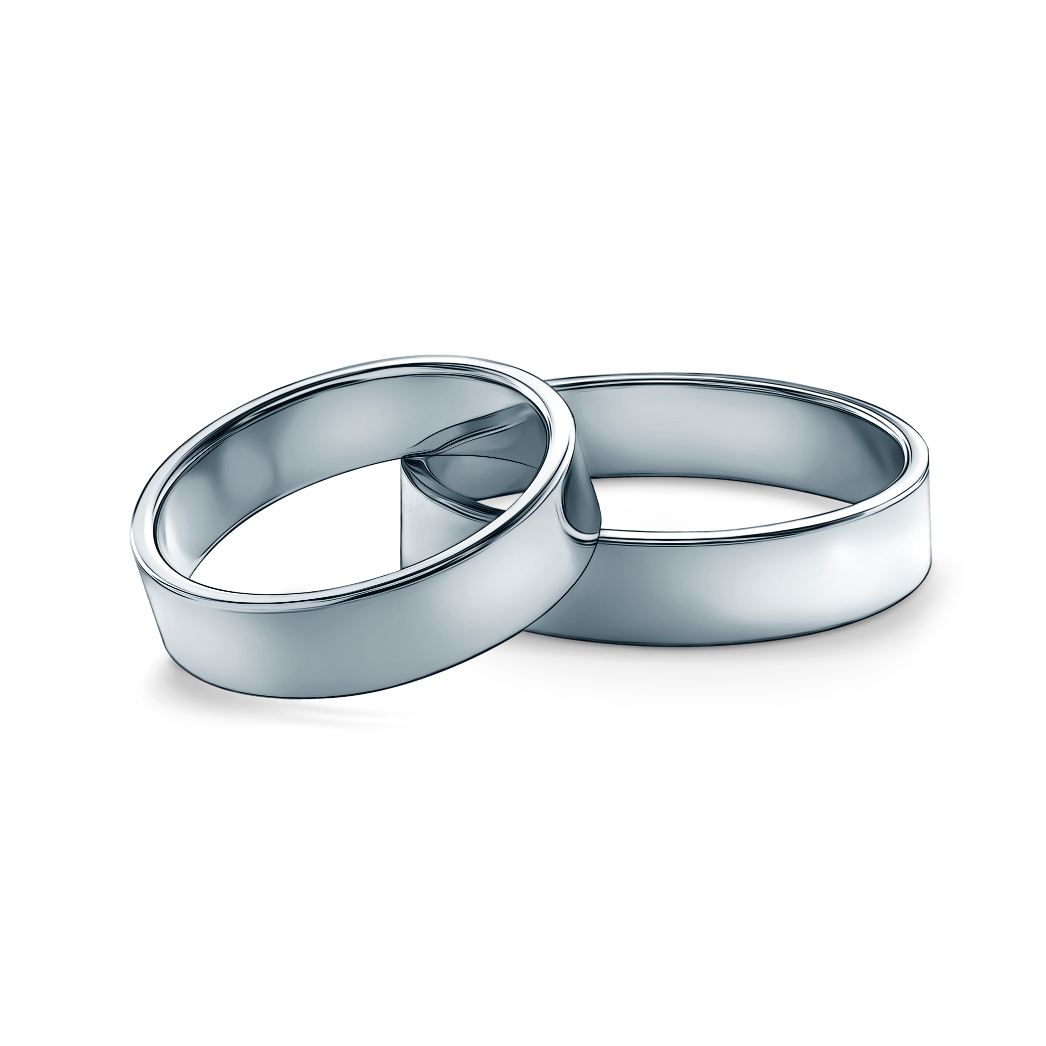 Vjenčano prstenje: platina, plosnato, 5 mm