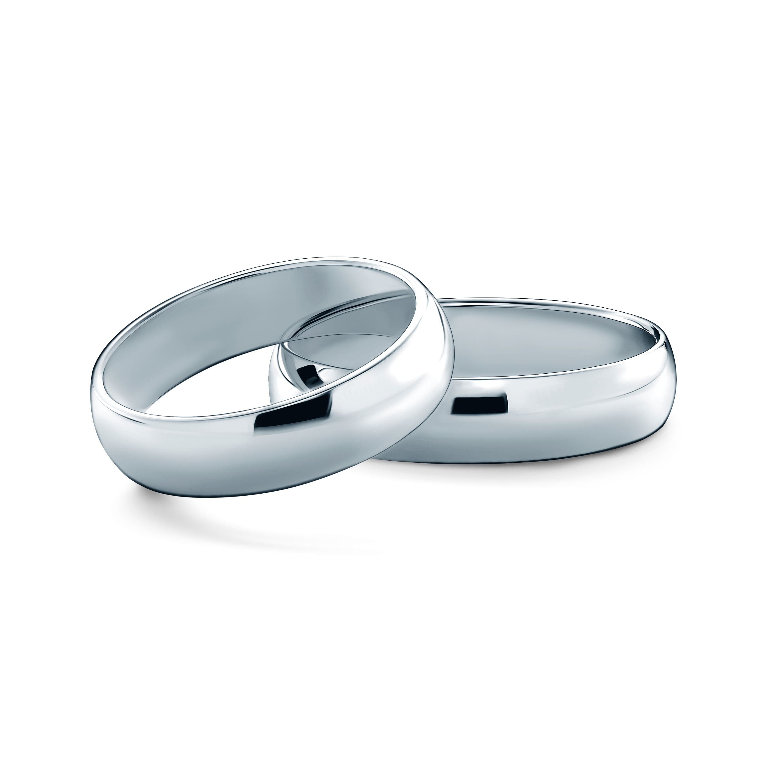 Βέρες γάμου: πλατίνα, ημικυκλικές, 5 mm