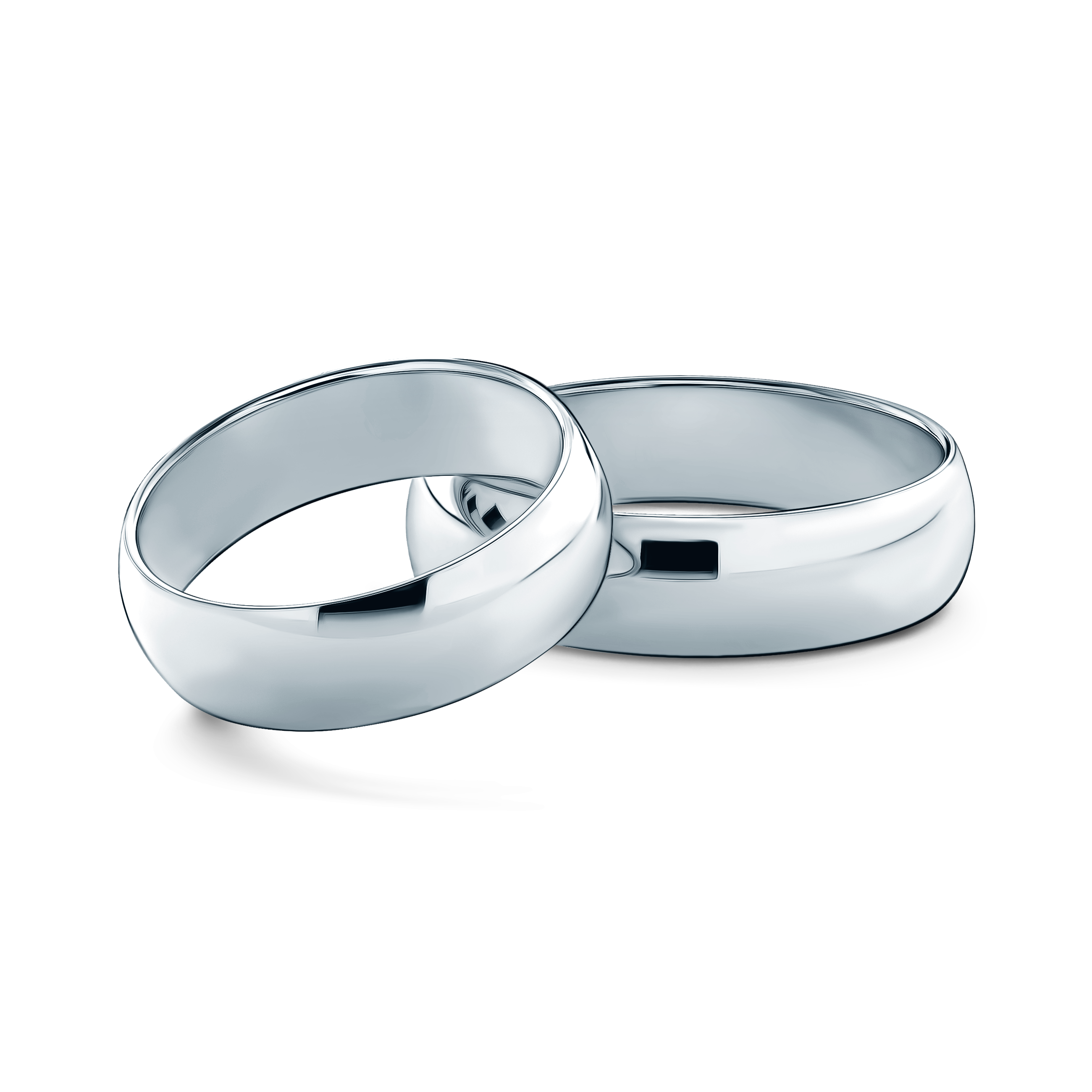 Vjenčano prstenje: platina, poluokruglo, 6 mm