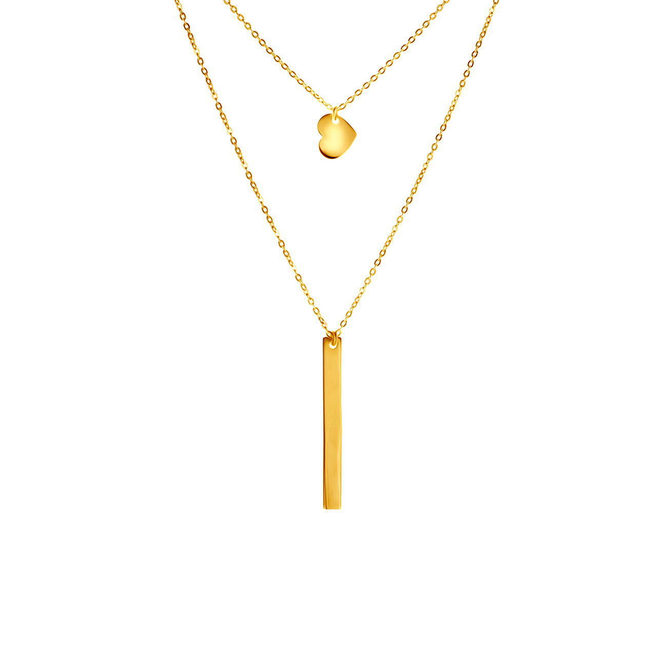 SAVICKI Celebrity Heart necklace: gold-Plated Silver