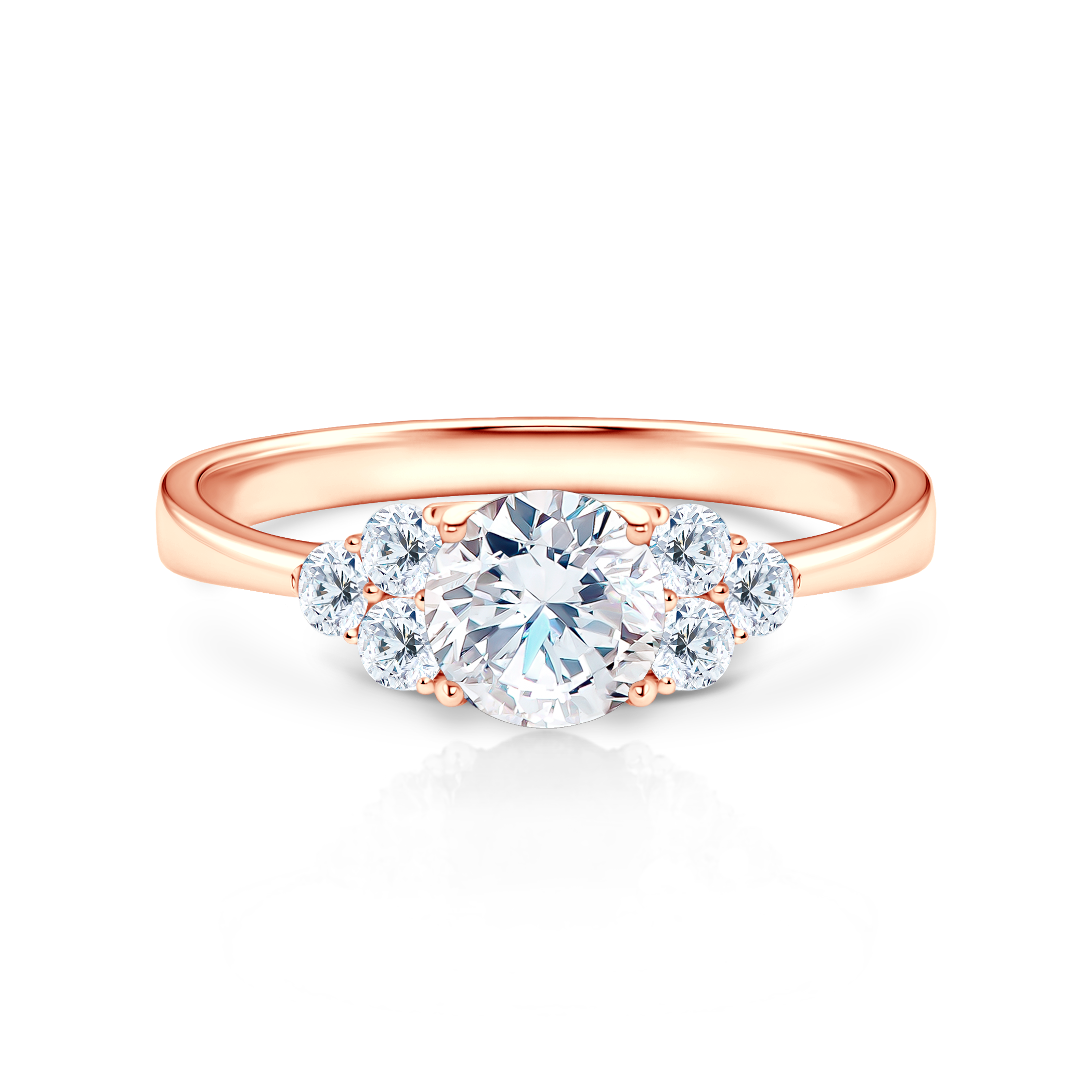 Verlobungsring Fairytale: Roségold, Labordiamant