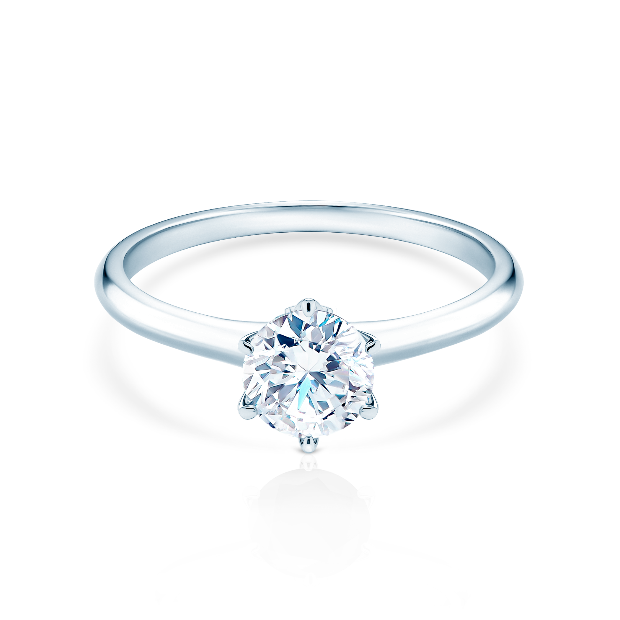 Годежен пръстен The Journey: бяло злато, лабораторен диамант