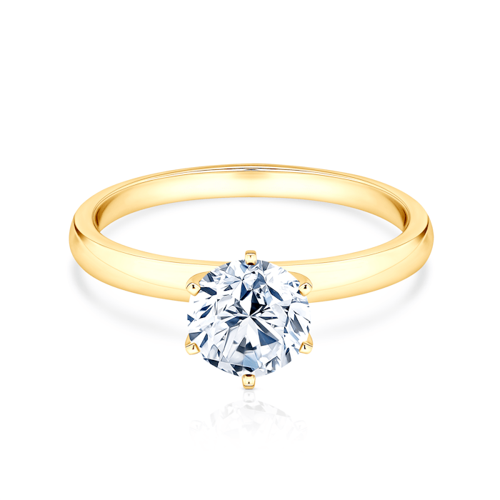 Engagement Ring SAVICKI: gold, lab-grown diamond